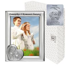 Ramka Srebrna Pamiątka I Komunii Świętej
