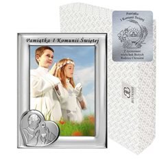Ramka Srebrna Pamiątka I Komunii Świętej